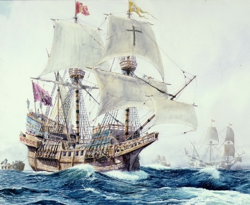 Un navire de haut bord espagnol au XVIème siècle